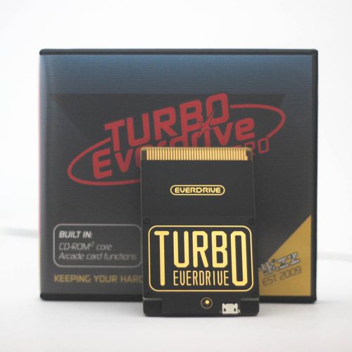 Turbo EverDrive PRO in front of the box