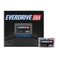 EverDrive GBA PRO cart in front of the box